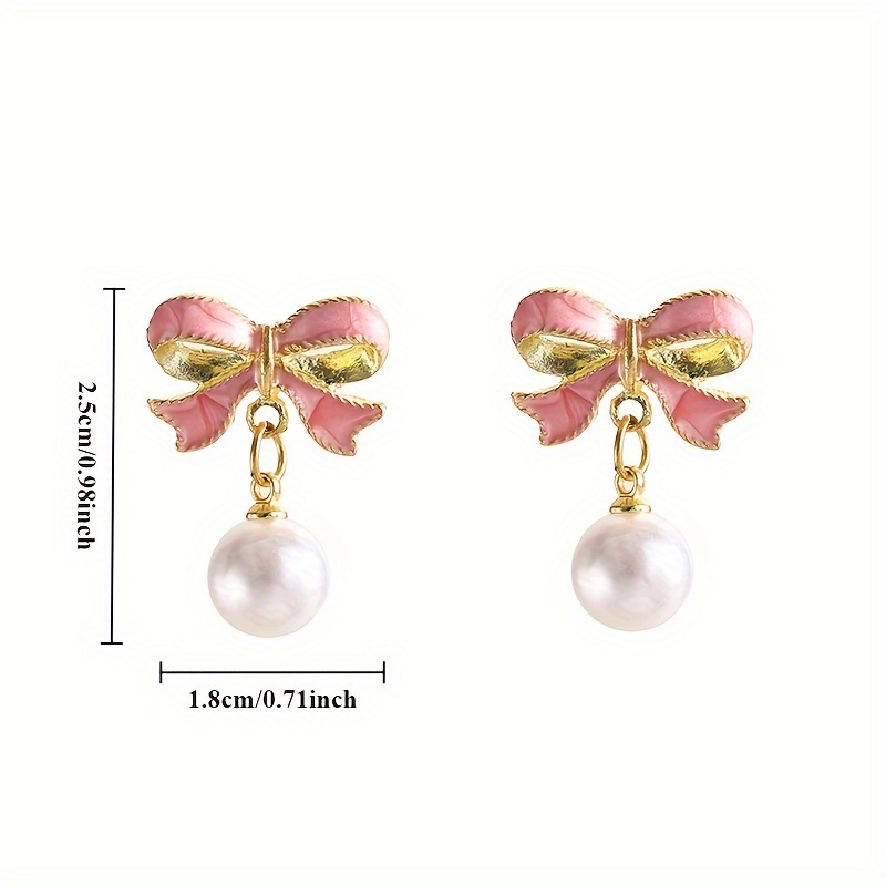 Drop Shaped Bow Earrings for All Seasons - Stud and Hoop Earrings Set